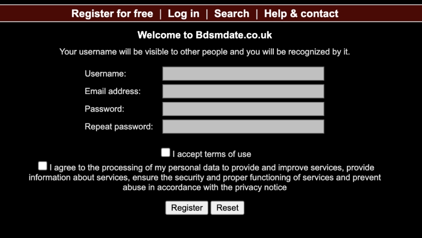 bdsmdate dating site registration form