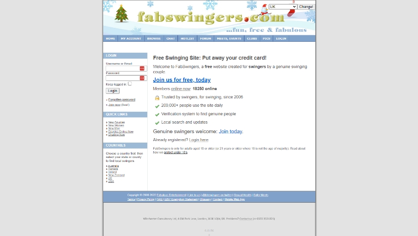 Fabswingers.com Homepage