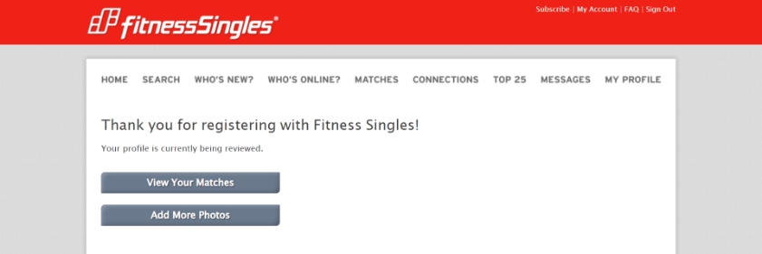 fitness singles login process profile under review