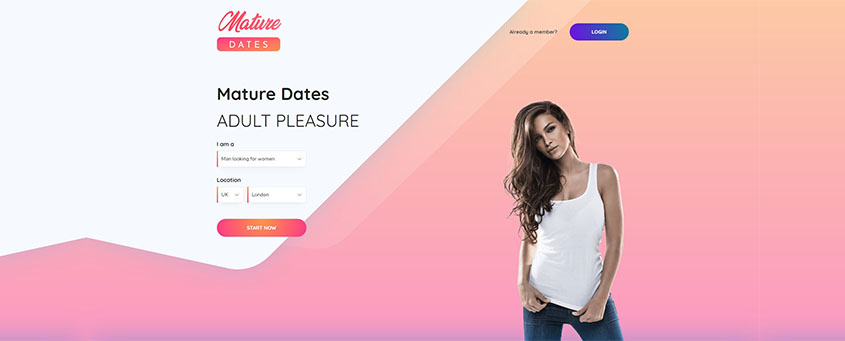 mature dates dating site homepage