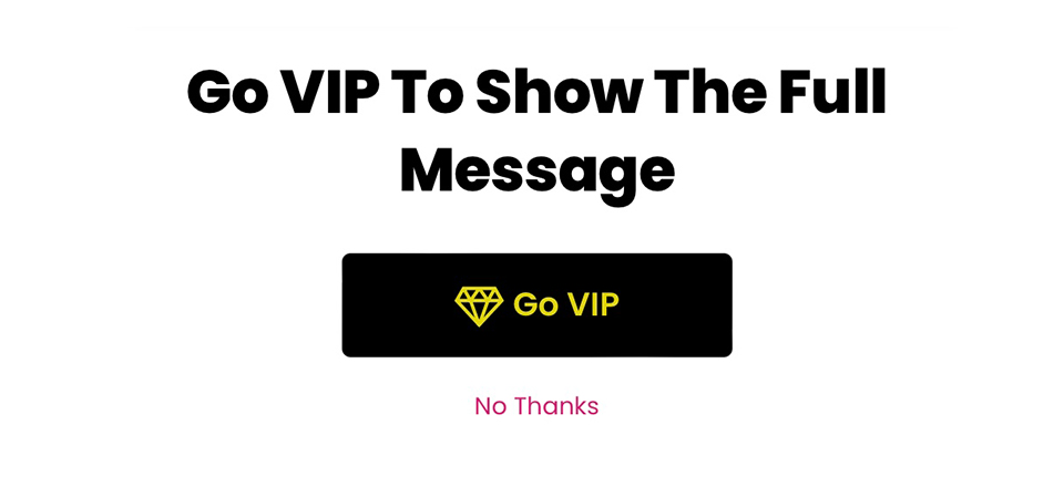 Randy rabbits dot com dating site 'Go VIP' popup.
