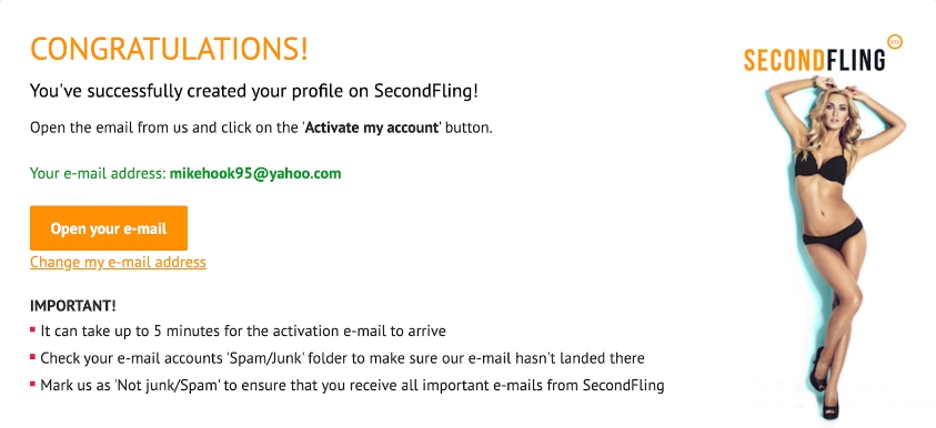 secondfling dating site profile creation