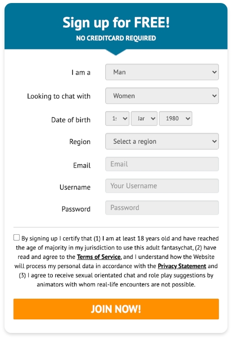 secondfling dating site registration form