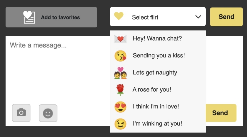 shag2night dating site sending flirts feature