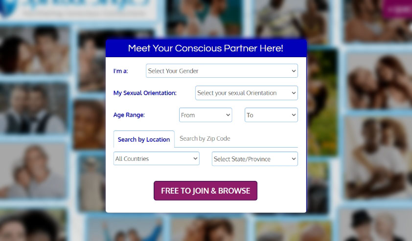 spiritual singles dating site homepage