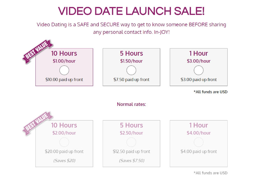 spiritual singles dating site prices and costs of video calling rates