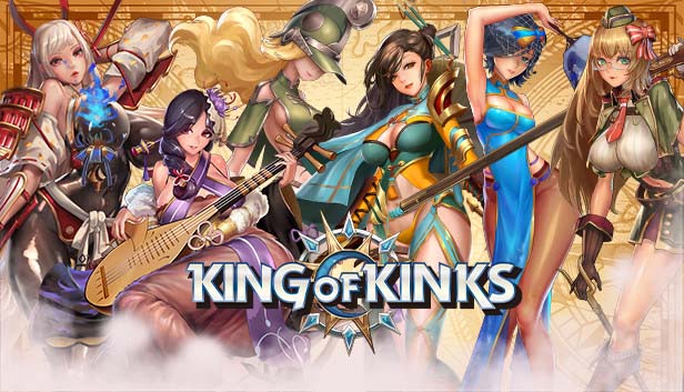 Six King of kinks sexy women characters posing seductively. The King of Kinks logo is displayed in the bottom center.