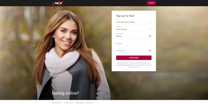 upforit.com dating site homepage