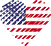 Logo of The Best Dating Sites USA, Heart Shaped Image of USA flag.